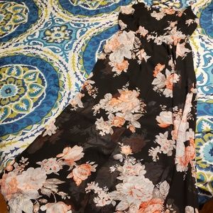 Maxi dress! Sheer from mid thigh